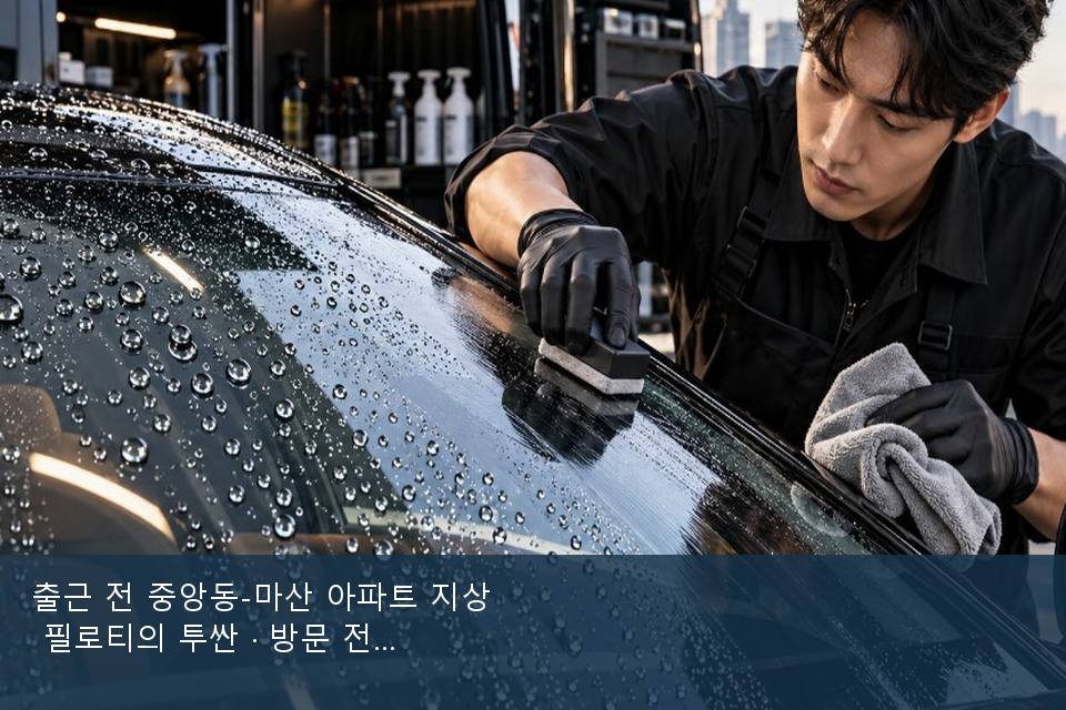 출근 전 중앙동-마산 아파트 지상 필로티의 투싼 · 방문 전에 확인한 것